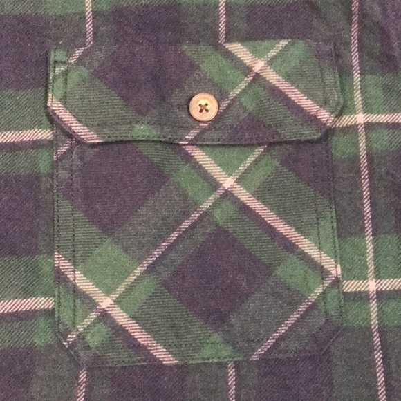 JACHS Heavy Plaid Flannel Green & Navy Blue Shirt/Jacket size XXL - Picture 5 of 10